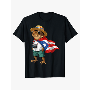 Coqui Frog Puerto Rico Flag Puerto Rican Taino Boricua T-Shirt, Size XL