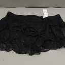 SHENHE Women's Lace Low Rise Y2k Layered Ruffle Tie Bow Mini Skirt Cute Cake Skirt, M