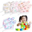 Seematn 4 Pairs Thumb Sucking Stop for Kids Breathable Thumb Suck Guard for Baby Toddler Stop Sucking Fingers Nail Biting Gloves(3-6 Years,Unicorn)