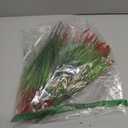 alyptus Artificial Flowers Outdoor 12 Bundles Fake Plants Outside Red Flower Grass Faux Greenery Spring Summer Wildflower Decoration for Outdoors Yard Front Porch Planter Decor (Red Flowers)