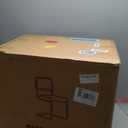 Rattan Dining Chairs Set of 2, Modern Dining Room Chairs with Solid Wood for Kitchen Living Room, Mid Century Comfy Dining Table Chairs, Upholstered Faux Leather Brown