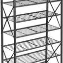 8 Tiers Shoe Rack Organizer, Large Capacity Shoe Rack Holds 32 Pairs of Shoes, Durable and Stable, Adjustable Metal Shelf Stackable Shoe Shelf for Entryway, Hallway, Living Room, Closet (27.8" x 10.8" x 52.6")