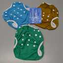 Leekalos One Size Adjustable Reusable Swim Diaper Boys & Girls, Swim Diapers for Baby Shower Gifts & Swimming Lessons, Pack of 3 (Jade, Aqua, Gold, Large)