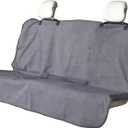 Back Seat Cover for Car Trucks Van SUV,Waterproof Rear Bench Towel Seat Covers for Dogs and Kids,Automotive Backseat Protector (Grey)