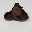 COLLECT PRESENT Distressed Faux Leather Pirate Tricorn Hat for Adults - Vintage Style Pirate Tricorn Hat for Men & Women (Brown)