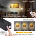 Picture Light,Battery Art Lights for Wall,Wireless Remote Painting Light with Timer and Dimmable,20Metal Display Lighting for Artwork,Portrait,Gallery-BK