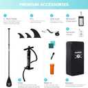 106 Inflatable Stand Up Paddle Board (SUP) for Adults and Youth with Non-Slip Deck Complete Accessories Kit, for Fishing, Yoga, Fitness & Family Fun