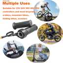 Full Twist Throttle for Speedrid, Upgrade 12-72V Wide Voltage 3 Pin EBike Throttle Grips with Waterproof Connector, for Electric Bikes & Scooters, 22.2mm Handlebar Compatible