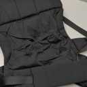 Momcozy Newborn Carrier WeeSnug- Lightweight and Cozy Comfort for 7-25 lbs, Ergonomic Cross-Back Support, Effortless to Put On, Hands-Free Baby Carrier with Lumbar Support, Black