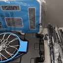 A11N SPORTS Pool Basketball Hoop with 16.5" LED Rim, Adjustable Height, PET Backboard, Sturdy Base, Ball & Pump Included Water Basketball Game for Poolside Play, 29" x 21.5" x 16.5"