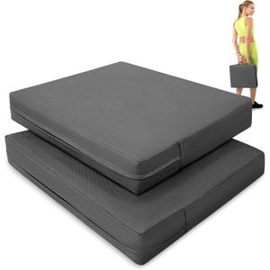2 Pcs Stadium Seat Cushions Water-Repellent Bleacher Seat Cushions Indoor & Outdoor Seat Cushion for Bleachers Portable Stadium Cushion for Sports Events, Office Chairs, Beaches (Dark Grey)