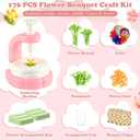 VoyCliza Flower Craft Kit for Girls Ages 4-8  DIY Bouquet Maker Toy with Wrapping Paper, Creative Art Birthday Gift for Kids, Educational Craft Toys for Girls Age 5 6 7