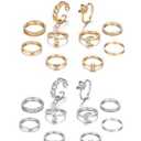 RINHOO FRIENDSHIP 20PCS Gold and Silver Ring Set