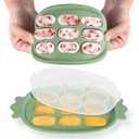 Haakaa Baby Popsicle Mold - Baby Food Maker & Breastmilk Teething Freezer Tray - BPA Free Silicone-Green