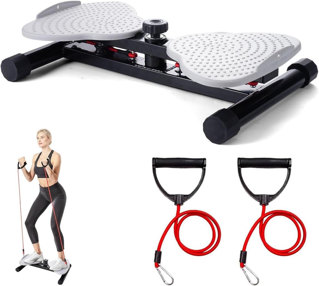 Ab Twister Board,300 lbs Capacity,Slim Waist and Core Ab Exercise,Foot Massage Design,Noiseless Home Gym Exercise (Grey)