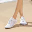 Hiking Barefoot Shoes for Women Men Breathable & Non-Slip Athletic Barefoot Wide Toe Water Shoes Lightweight Perfect for Walking, Running, and Swimming (8 Women/6 Men, White)