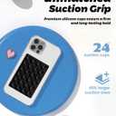 amBand Magnetic Sticky Phone Suction Grip for MagSafe, Removable for Wireless Charging, Durable Magnet Silicone Portable Mount Stand for iPhone 12 13 14 15 16 17 Series, Hands-Free Video/Selfie, Black