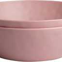 M&B GWPP Melamine Large Serving bowls, 3.7Quart Salad Bowls for Popcorn, Soup, Pasta, Pho, Snack - Set of 2 Mixing Bowls for Entertaining and Kitchen (Pink)