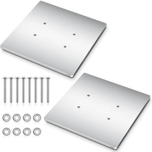 Blulu 2 Pcs 16 x 16 Inches Aluminum Lighting Truss Aluminum Lighting Truss Base Plate Lighting Truss with Hardware for 8 Inch Box Truss Birthday Party Musich Live Show Dj Stage