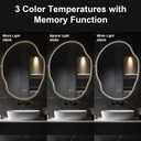 Asymmetrical LED Bathroom Mirror with Lights,Irregular Led Bathroom Vanity Mirror for Wall with Backlit, Anti Fog, 3 Colors and Dimmable Light,[Horizontal/Vertical] 40" H x 30" W
