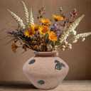 Uguisu Rustic Ceramic vase, Large Decorative vase Suitable for Living Rooms, Farmhouse vase, Home Decoration, Terracotta Vintage Table Decoration vase(Large)