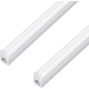 2FT LED Shop Light, 10W 1000lm Super Bright 6500K, Linkable T5 LED Fixture and Under Cabinet Lights for Kitchen, Corded Electric with Built-in ON/Off Switch (2 Pack)