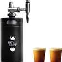 The Original Royal Brew Nitro Cold Brew Coffee Maker - Gift for Coffee Lovers -128 oz Extra Large Home Keg, Nitrogen Gas System Coffee Dispenser Kit - Use Nitrogen or Nitrous Oxide