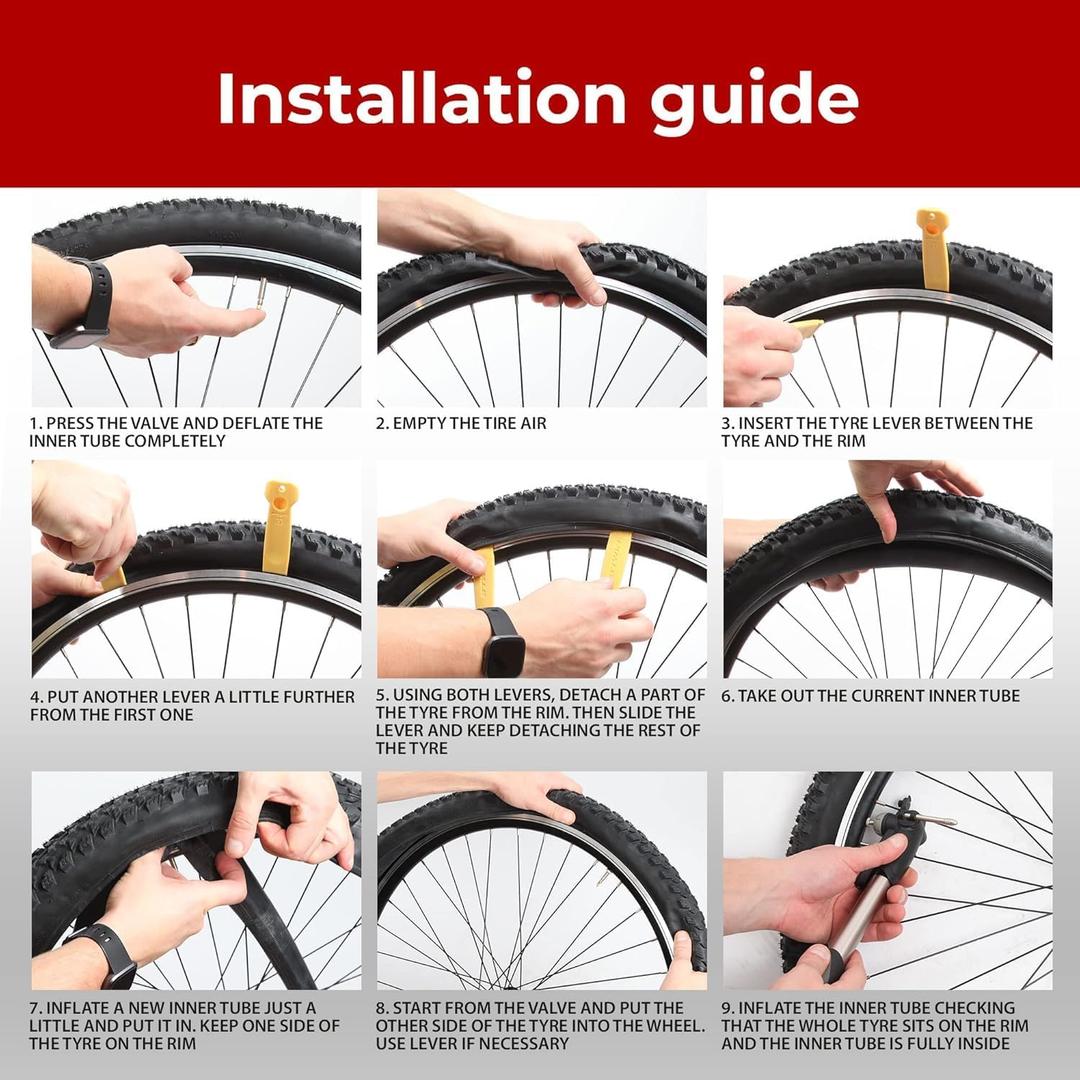 Fincci Pair 27.5 x 2.10-2.35 Inch Bike Inner Tubes, 48mm Schrader Valve – Pack of 1Ideal for Mountain, MTB, Road, and Hybrid Bicycles
