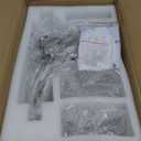 Plug in Crystal Ceramic White Chandelier, Glass Chandeliers,White crystal Hanging Pendant Light with Clear Cord and On/Off, 4 Light Crystal Chandelier for wedding, Kitchen, Dining,Foyer, Mini room, Plug-in WH