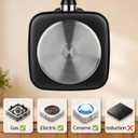 LECOOKING Nonstick Crepe Pan, 8.5 Inch Griddle Pan, Fry Pans for Cooking Eggs, Omelettes, and More - Non-Stick Marble Coating Skillet Induction Compatible