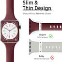 Lerobo 6 Pack Thin Slim Bands Compatible with Apple Watch 38mm 40mm 41mm 42mm 44mm 45mm 46mm 49mm for Women Men, Soft Silicone Sport Strap Wristband for iWatch Series 11 10 9 8 7 6 5 4 3 Ultra SE