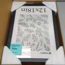 12x18 Frame Set of 4, Textured Black Wood & HD Tempered Glass, 12x18 Poster Picture Frame, Vertical & Horizontal Wall Hanging