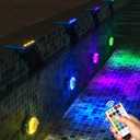 Solar Pool Lights, Solar Powered Submersible LED Lights with Remote IP68 Waterproof Swimming Pool Lighting,16 Colors Underwater Pool Light for Above Ground Inground Pool, Pond (Blue,4Pack)