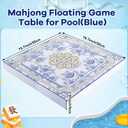 2 x MinFyberd 19x19 Inches Mahjong Floating Game Table for Pool Adults Pool Games Tray for Mahjong Card Games Dominoes Poker Floater Tables for Indoor Outdoor Swimming Pool Hot Tub Lake(Blue)