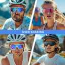 Sports Baseball Cycling Sunglasses for Men: Polarized Sunglasses for Women Youth UV400 Protection Running