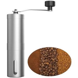 Jogcaw Manual Coffee Grinder, Multi Adjustable Settings, Portable Hand Coffee Grinder with Ceramic Burr & Detachable Hand Crank for Travel, Camping, Office, Espresso, Pour-Over and More