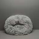 WESTERN HOME WH Calming Dog & Cat Bed, Anti-Anxiety Donut Cuddler Warming Cozy Soft Round Bed, Fluffy Faux Fur Plush Cushion Bed for Small Medium Dogs and Cats (20"/24"/27"/30")