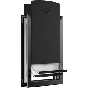 Rust Proof Aluminum XL Dog Door for Door Extra Large Dog Door with 2 Sliding Lock Panels for Extreme Weather, Pet Door for Dogs Up to 220 lbs, Black 14 1/4”(W) x 23 1/2''(H).