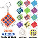 GOLDGE 36PCS Mini Tic Tac Toe Game Party Favors Goodie Bags Stuffers for Kids 8-12 Tic Tac Toe keychain Bulk Mini Games for Travel Classroom Treasure Box Carnival Prizes Birthday Easter Pinata Filler