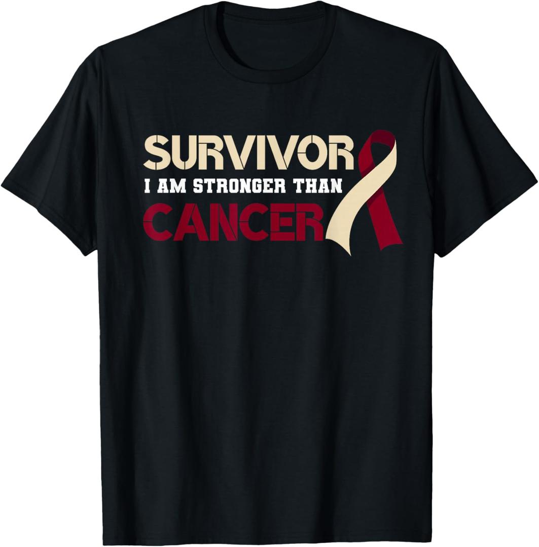 Survivor I'm Stronger Than Oral Head & Neck Cancer Survivor T-Shirt 2 XL 