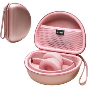 LTGEM Case Compatible with Beats Solo 4 / Studio Pro/Studio 3 / Solo 3 Wireless Bluetooth On-Ear Headphones, Rose Gold(Case Only)