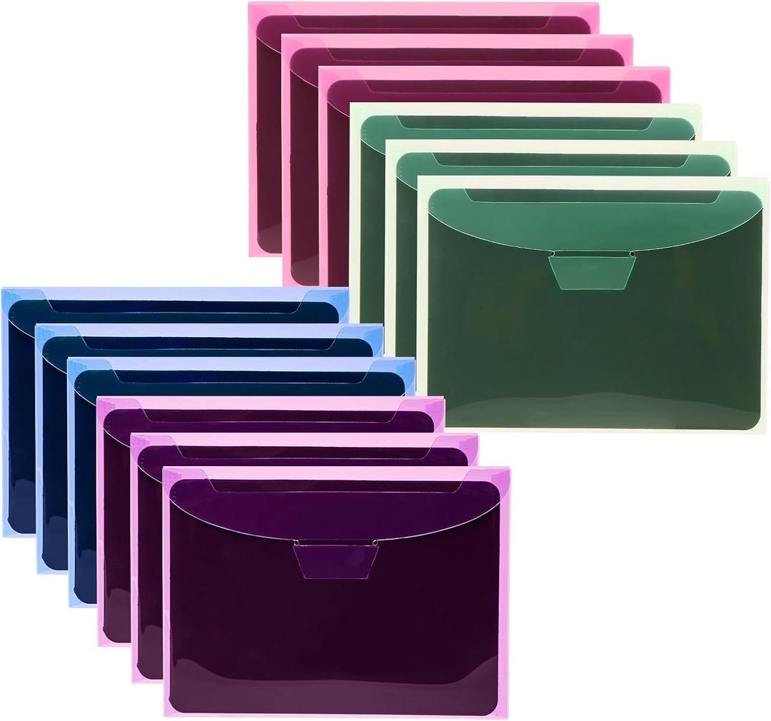 UNIMEIX 40 Pcs Magnetic Sheets for Die Storage Stamp and Die Storage Pockets Die Cut Storage for Card Making (20 Pcs Sheets+ 20 Pcs Bags, 0.8 mm Thickness) (PurpleBlueRedGreen)