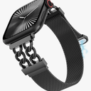 Girovo Metal Magnetic Band Compatible with Apple Watch Bands Women 41/40/38/49/46/45/44/42mm, Dressy Designer Stainless Steel Chain Mesh Loop Strap for iWatch Series 11 10 9 8 7 6 5 4 SE/Ultra 3 2 1 ,Size: 49/46/45/44/42mm(Series 3 2 1)