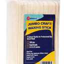 Apremont 100 Piece 6 Inch Large Jumbo Wooden Craft Sticks, Premium Natural Organic Wood for Waxing, Craft Project, Tongue Depressor, Popsicle, Ice Cream Stick,Woodcraft, Paint Stirrer and Art