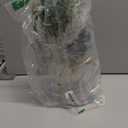 Faux Flowers with Vase,Artificial Silk Roses in Vase, Fake Plant Eucalyptus Flower Arrangement for Home Office Farmhouse Bathroom Dining Table Centerpiece Decorations Coffee Table Decor (Grey Blue)