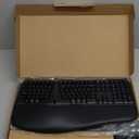 MEETION Ergonomic Wireless Keyboard and Mouse, Ergo Keyboard with Vertical Mouse, Split Curved Keyboard with Wrist Rest, Natural Typing Rechargeable Full Size, Windows/Mac/Computer/Laptop, Large Size (Black)