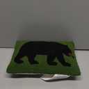Peking Handicraft Bear in The Woods Hooked Wool Pillow 8 x 12, 8x12x5 inches