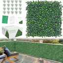 BCBLF 10x10Inch 12Pcs Grass Wall Panels, 4 Layers UV-Anti Boxwood Greenery Hedge with 50 Zip Ties, No Odor Artificial Fake Grass Backdrop for Indoor Outdoor Privacy, Birthday Wedding Decor, 8.3 SQ FT