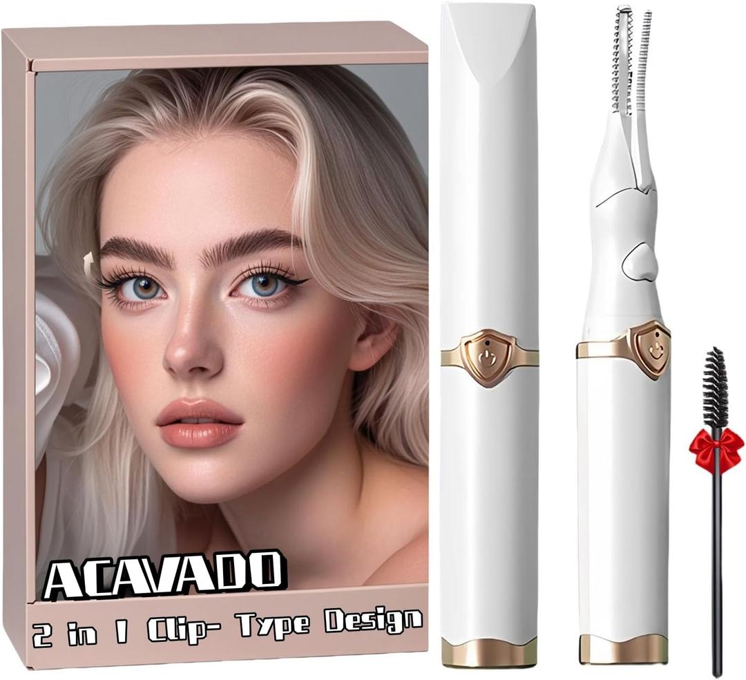 Heated Eyelash Curler, 2-in-1 Clip-Type Design, 3 Temperature Modes