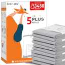 5 Pack Refills Compatible with DEKOR PLUS Diaper Pails | 20% Extra Length Diaper Pail Refill Bags Liners Holds 3480 Diapers | Ultimate Odor Control with Baby Scented